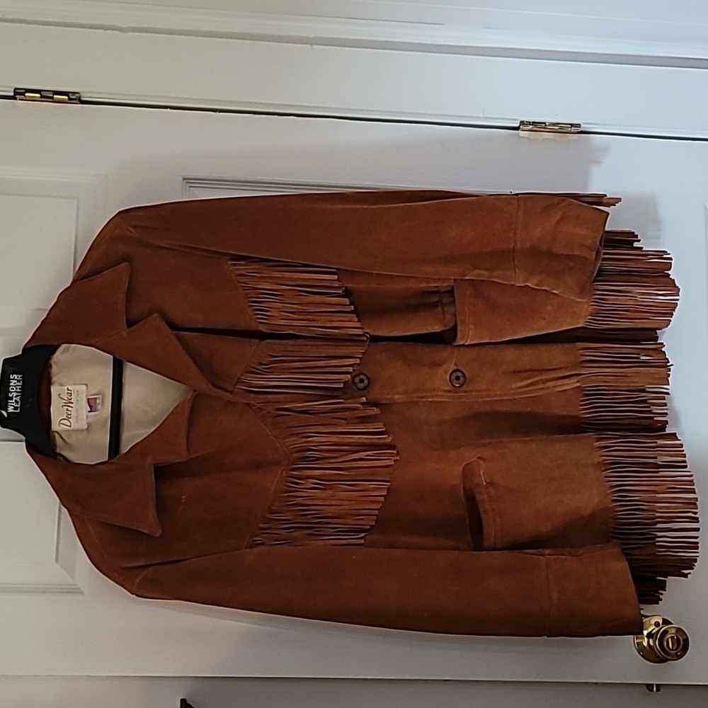 Vintage Fringed DeerWear Leather Jacket